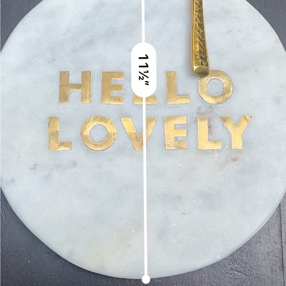New-Anthropologie Marble and Brass Cheese Board - Picture 8 of 8